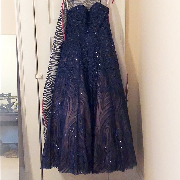 Strapless pageant dress by Blush! - Picture 1 of 8